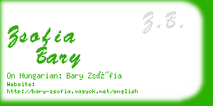 zsofia bary business card